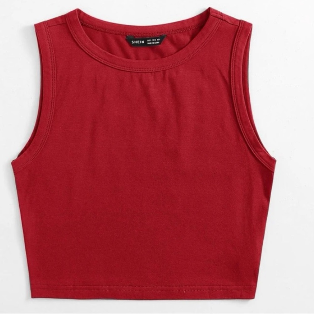 Shein EZwear solid crop tank top